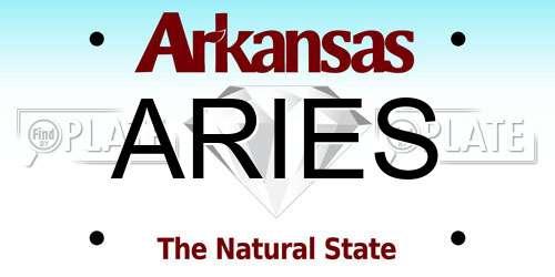 ARIES Arkansas License Plate