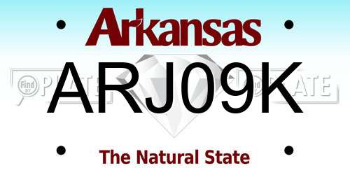 ARJ09K Arkansas License Plate
