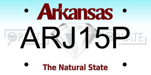 ARJ15P Arkansas License Plate