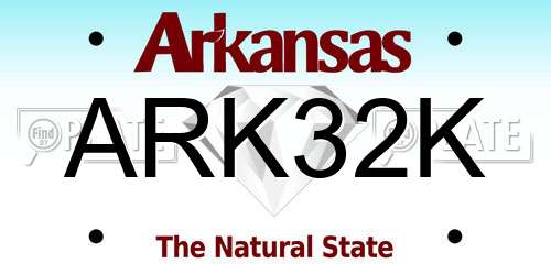 ARK32K Arkansas License Plate