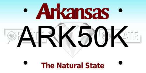 ARK50K Arkansas License Plate