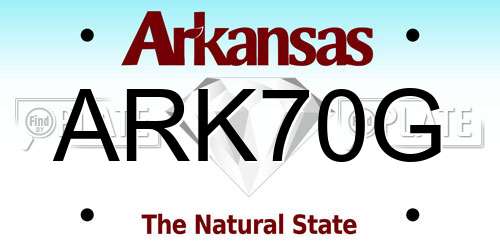 ARK70G Arkansas License Plate