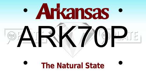 ARK70P Arkansas License Plate