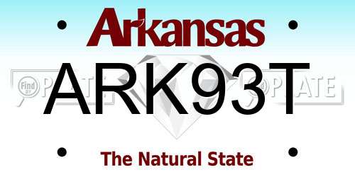 ARK93T Arkansas License Plate