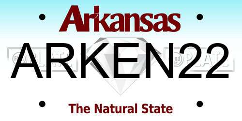 ARKEN22 Arkansas License Plate