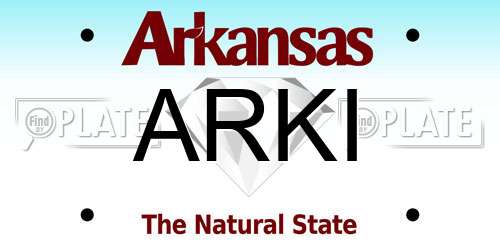 ARKI Arkansas License Plate