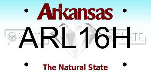 ARL16H Arkansas License Plate