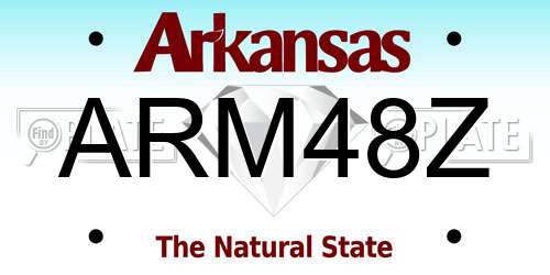 ARM48Z Arkansas License Plate