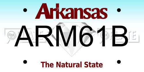 ARM61B Arkansas License Plate