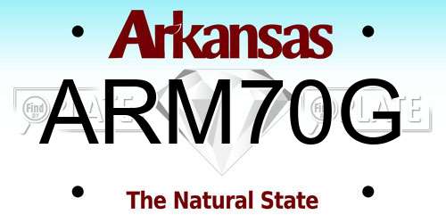 ARM70G Arkansas License Plate