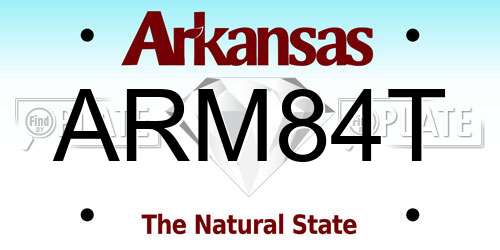 ARM84T Arkansas License Plate