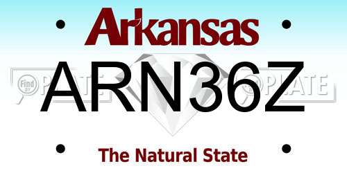 ARN36Z Arkansas License Plate