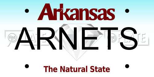 ARNETS Arkansas License Plate