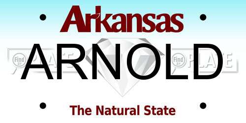 ARNOLD Arkansas License Plate