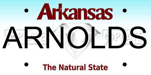 ARNOLDS Arkansas License Plate