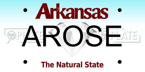 AROSE Arkansas License Plate