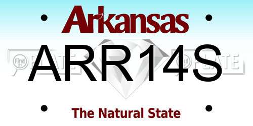 ARR14S Arkansas License Plate