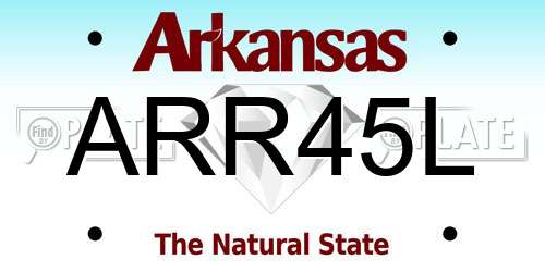 ARR45L Arkansas License Plate
