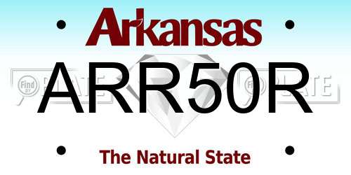 ARR50R Arkansas License Plate