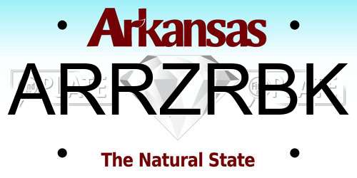 ARRZRBK Arkansas License Plate