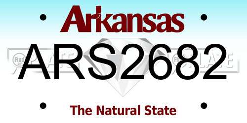 ARS2682 Arkansas License Plate