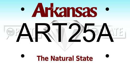 ART25A Arkansas License Plate
