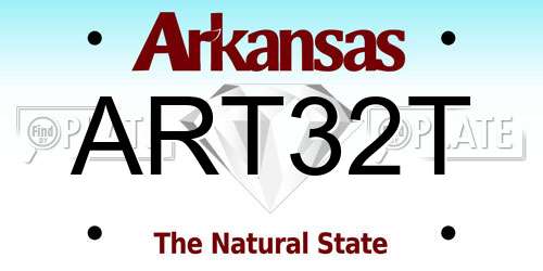ART32T Arkansas License Plate