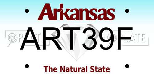 ART39F Arkansas License Plate