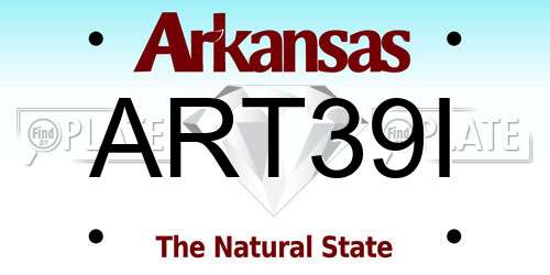 ART39I Arkansas License Plate
