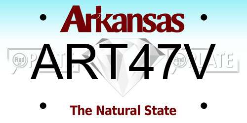 ART47V Arkansas License Plate