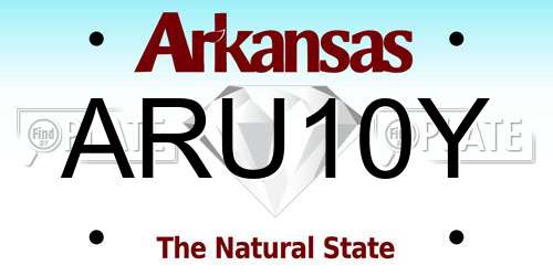 ARU10Y Arkansas License Plate