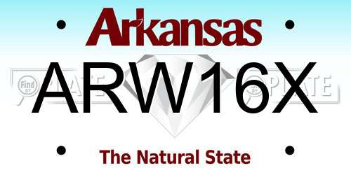 ARW16X Arkansas License Plate