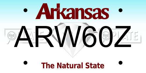 ARW60Z Arkansas License Plate
