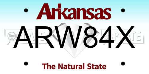 ARW84X Arkansas License Plate
