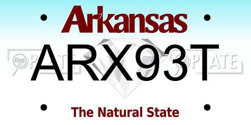 ARX93T Arkansas License Plate