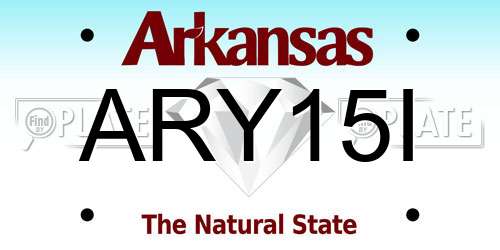ARY15I Arkansas License Plate