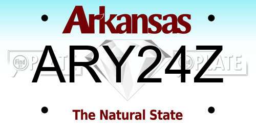 ARY24Z Arkansas License Plate