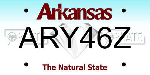 ARY46Z Arkansas License Plate
