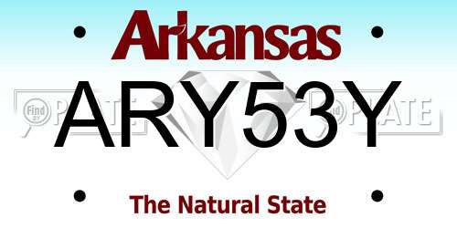 ARY53Y Arkansas License Plate