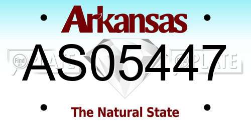 AS05447 Arkansas License Plate