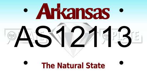 AS12113 Arkansas License Plate
