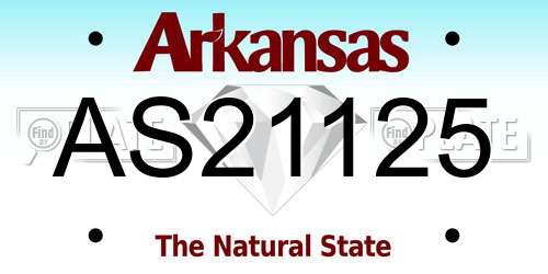 AS21125 Arkansas License Plate