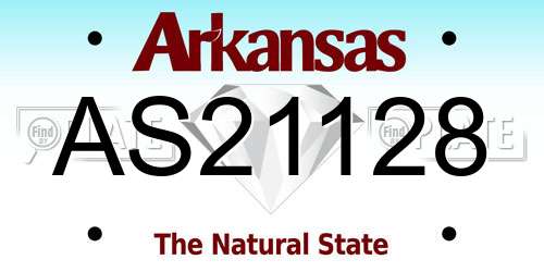 AS21128 Arkansas License Plate