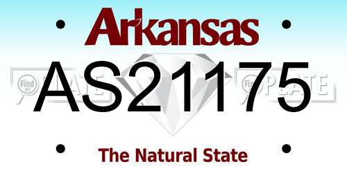 AS21175 Arkansas License Plate