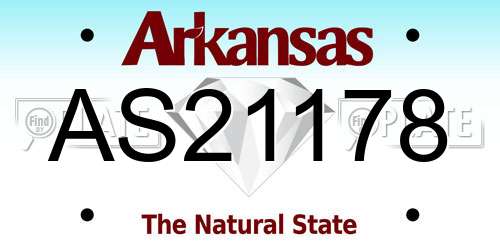 AS21178 Arkansas License Plate