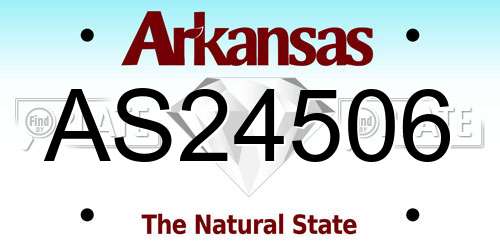 AS24506 Arkansas License Plate