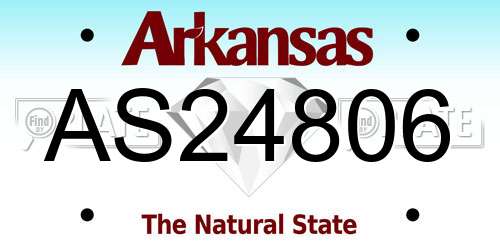 AS24806 Arkansas License Plate