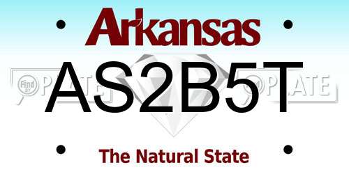 AS2B5T Arkansas License Plate