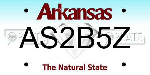 AS2B5Z Arkansas License Plate
