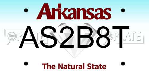 AS2B8T Arkansas License Plate